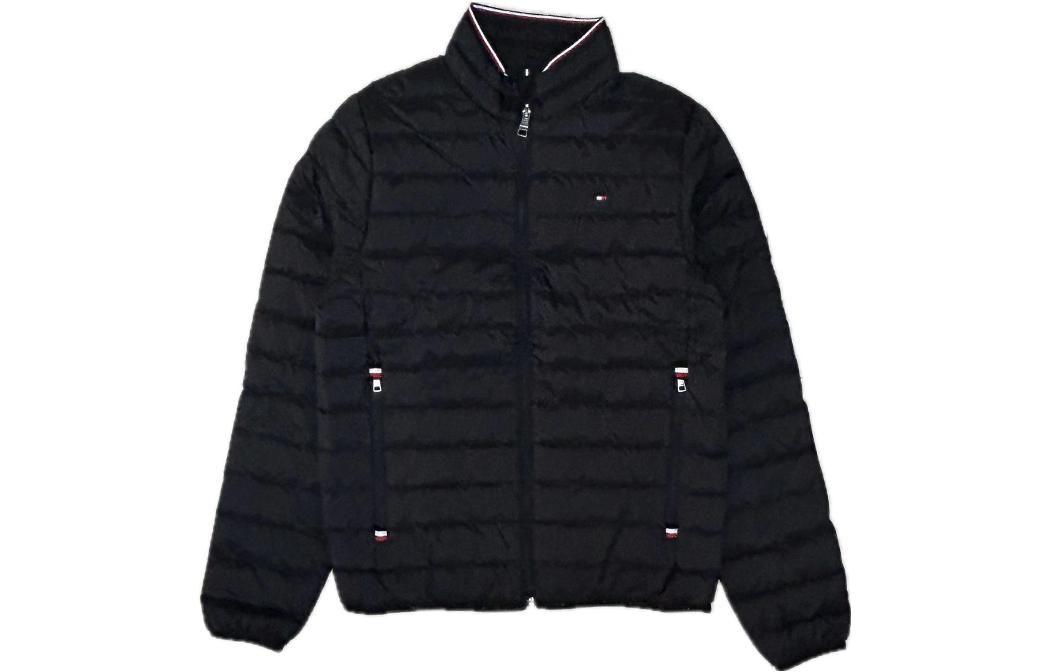 Lookbook Tommy Hilfiger Jaket Warna Polos Stand Collar Full-Zip 78J6192-MBP