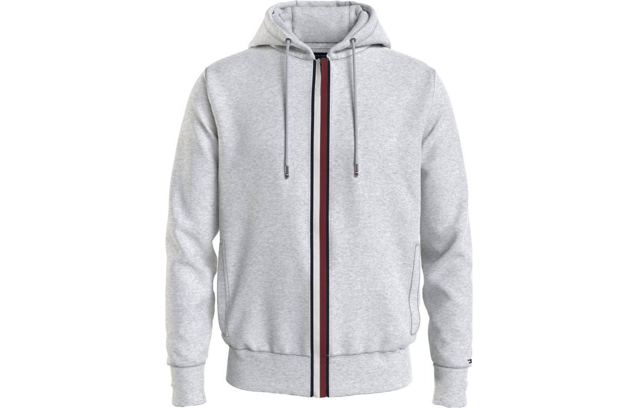 Tommy Hilfiger Solid Drawstring Zip Hoodie - Grey MW0MW31507P01GRIGIO