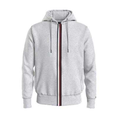 Tommy Hilfiger Solid Drawstring Zip Hoodie - Grey MW0MW31507P01GRIGIO
