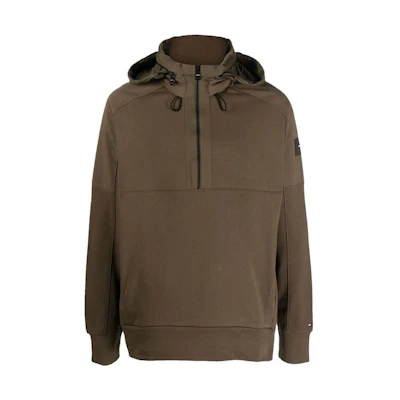 Tommy Hilfiger Solid Half-Zip Hoodie Army Green MW0MW25893-RBU