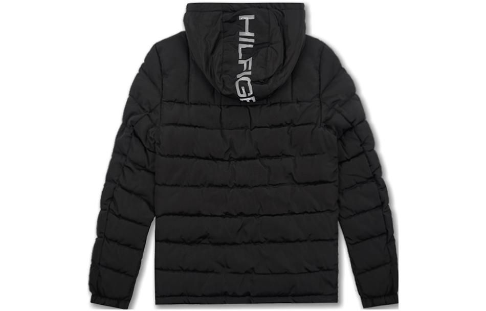 Lookbook Tommy Hilfiger連帽羽絨外套-固色拉鏈口袋長袖款 151AP213-BLACK