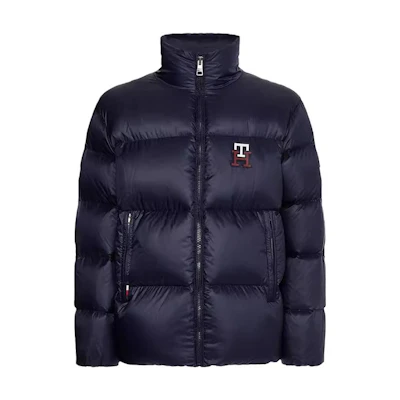 Tommy Hilfiger Solid Letter Print Zip Jacket Navy Blue MW0MW27684-DW5