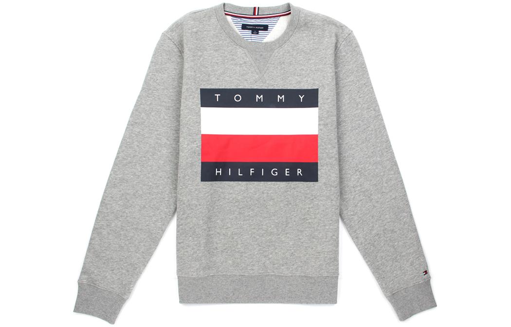 Tommy Hilfiger Solid Logo Crewneck Sweatshirt Grey C8878C2685-963