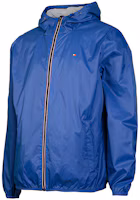 Lookbook Tommy Hilfiger Solid Logo Embroidered Windbreaker Jacket with Hood for Men 157AN076