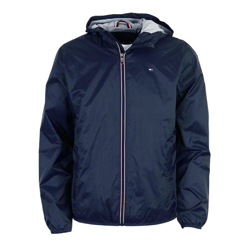 Details for Jaket Hoodie Pria Tommy Hilfiger Logo Bordir Solid Windbreaker. 157AN076