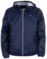 Details for Tommy Hilfiger Solid Logo Embroidered Windbreaker Jacket with Hood for Men 157AN076