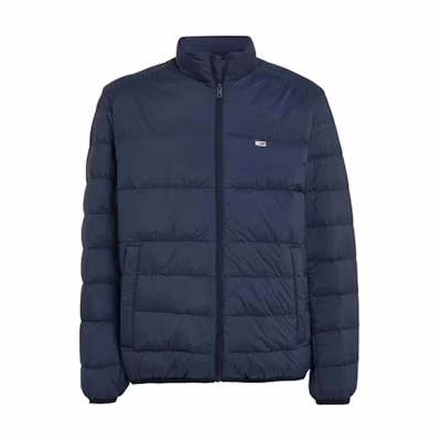 Tommy Hilfiger Solid Logo Patch Stand Collar Zip Jacket Blue DM0DM18909-C1G