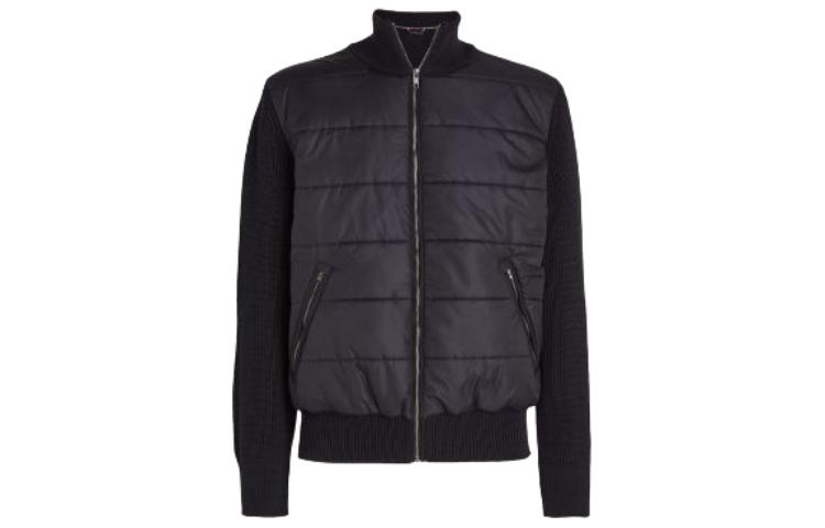 Tommy Hilfiger Solid Loose Stand Collar Zip Jacket - Black MW33079-BDS