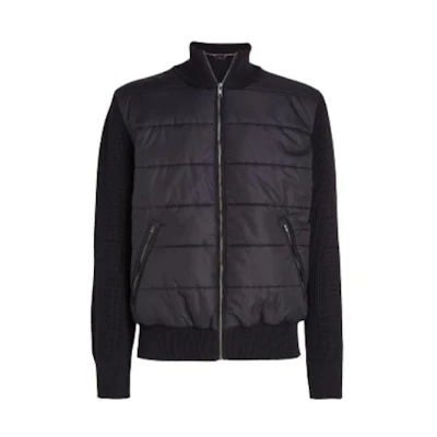 Tommy Hilfiger Solid Loose Stand Collar Zip Jacket - Black MW33079-BDS