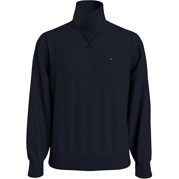 Tommy Hilfiger Solid Navy High-Neck Long-Sleeve Sweatshirt Men 78J3841-410