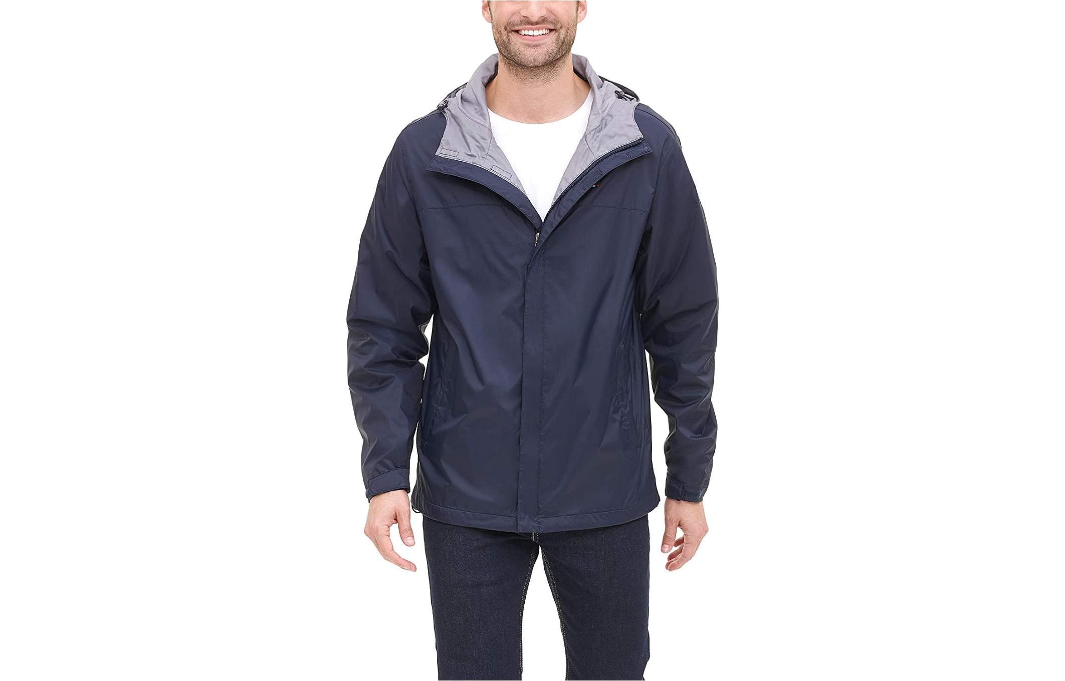 Tommy Hilfiger Solid Navy Zip-Up Hoodie Jacket for Men 156AP010-NAVYM