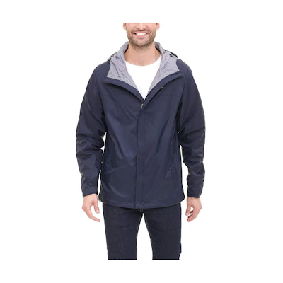 Tommy Hilfiger Solid Navy Zip-Up Hoodie Jacket for Men 156AP010-NAVYM