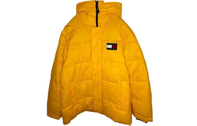 Tommy Hilfiger Solid Patch Logo Yellow Hoodie Jacket Long Sleeve 78J3473