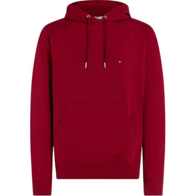 Tommy Hilfiger Solid Red Pullover Hoodie for Men THMW0MW24-352