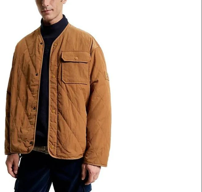 tommy-hilfiger-solid-v-neck-casual-button-long-sleeve-jacket-khaki-mw-33420-gwj