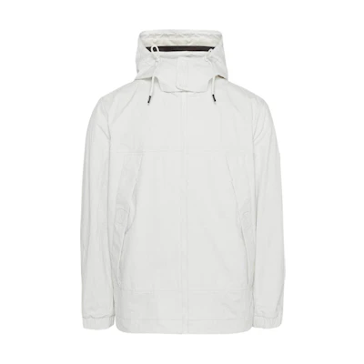 Tommy Hilfiger Solid White Zip-Up Hooded Jacket for Men DM0DM12442-YBI