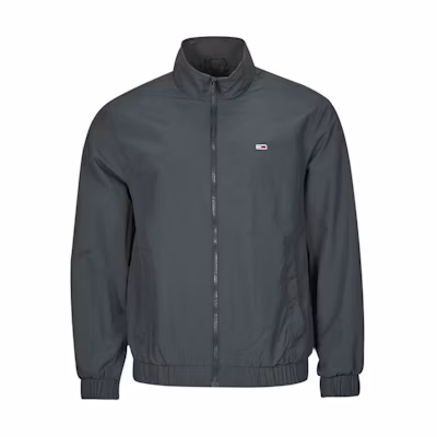 Tommy Hilfiger Solid Zip-Up Jacket with Pockets Grey Long Sleeve DM0DM17982-PUB