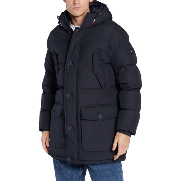 Tommy Hilfiger Solid Zip Hoodie Jacket Dark Blue MW0MW27687-DW5