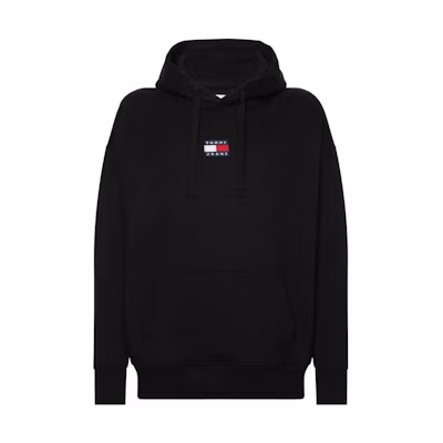 Tommy Hilfiger SS22 Badge Pullover Sweatshirt Black - Back-to-School Edition DM0DM10904BDS