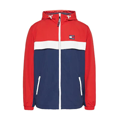 Tommy Hilfiger SS22 Colorblock Logo Embroidered Zip Hoodie Jacket Men DM0DM13339C87CORPORATE