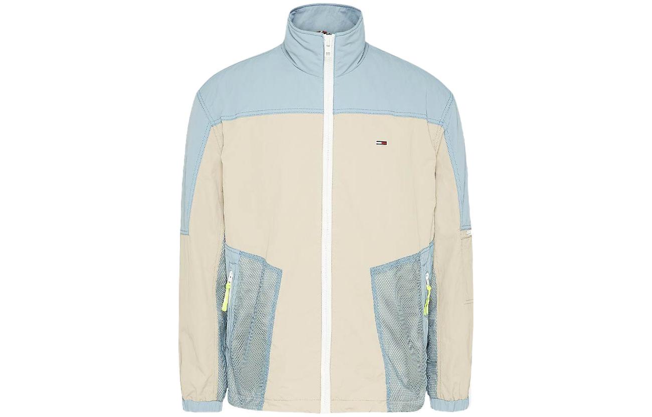 Tommy Hilfiger SS22 Colorblock Zip-Up Jacket Beige DM0DM10588ABM