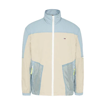 Tommy Hilfiger SS22 Colorblock Zip-Up Jacket Beige DM0DM10588ABM