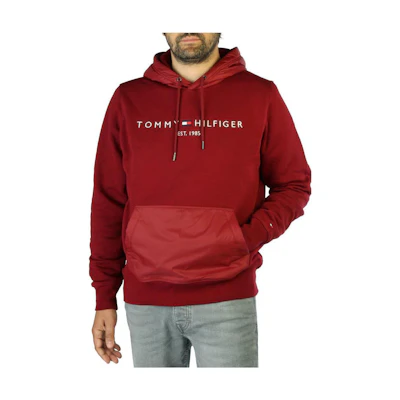 Tommy Hilfiger SS22 Red Logo Print Long Sleeve Sweatshirt Men MW0MW25894XJS