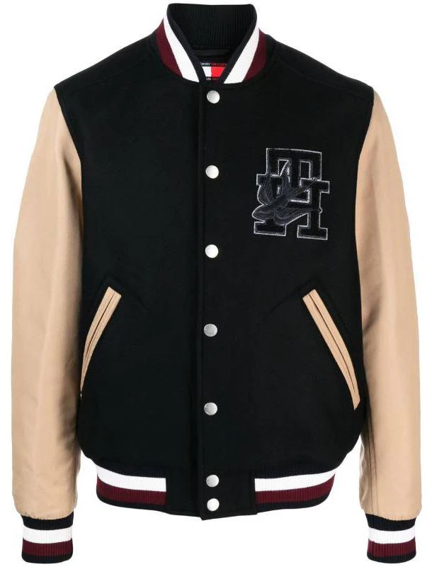tommy-hilfiger-ss-23-black-relaxed-letter-embroidered-baseball-jacket-mw-0-mw-31165-bds