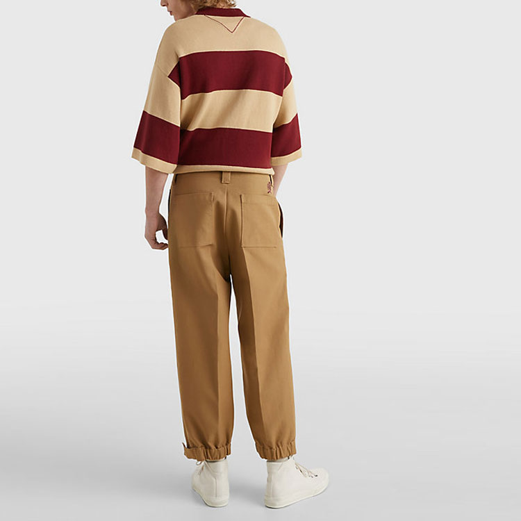 Purchase Tommy Hilfiger SS23 純棕色鈕扣設計休閒長褲 MW0MW29876RBL