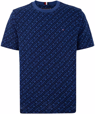 Tommy Hilfiger SS23 All-Over Logo Breathable Tee - Navy Print MW0MW300560GY Buy Tommy Hilfiger SS23 All-Over Logo Breathable Tee - Navy Print MW0MW300560GY
