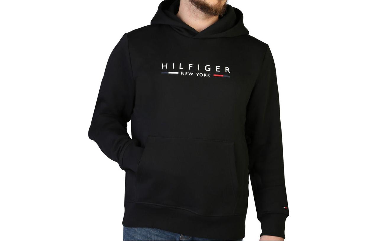 Tommy Hilfiger SS23 Alphabet Print Black Hoodie MW0MW29301-BDS