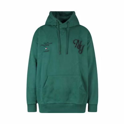 Tommy Hilfiger SS23 Back Letter Embroidered Hoodie Unisex Green DM0DM15488-L4M