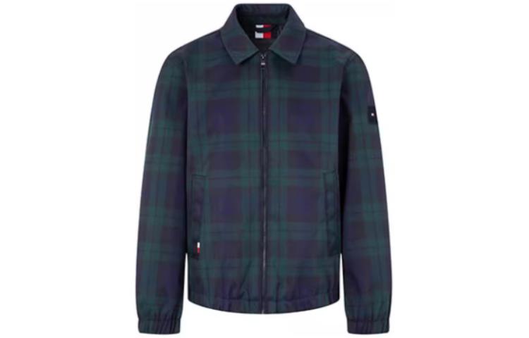 Tommy Hilfiger SS23 Blue Plaid Casual Commuter Jacket MW0MW28990