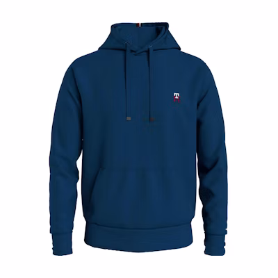 Tommy Hilfiger SS23 Blue Solid Color Hoodie Long Sleeve MW0MW29283-C3J