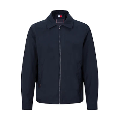 Tommy Hilfiger SS23 Casual Logo Patch Zip Jacket Navy Blue MW0MW29680DW5