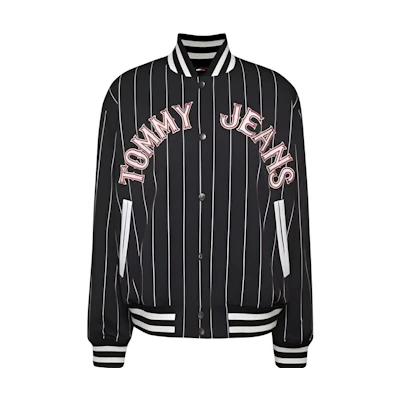 Tommy Hilfiger SS23 Casual Striped Button-Up Jacket Black Long Sleeve DM0DM1591743654