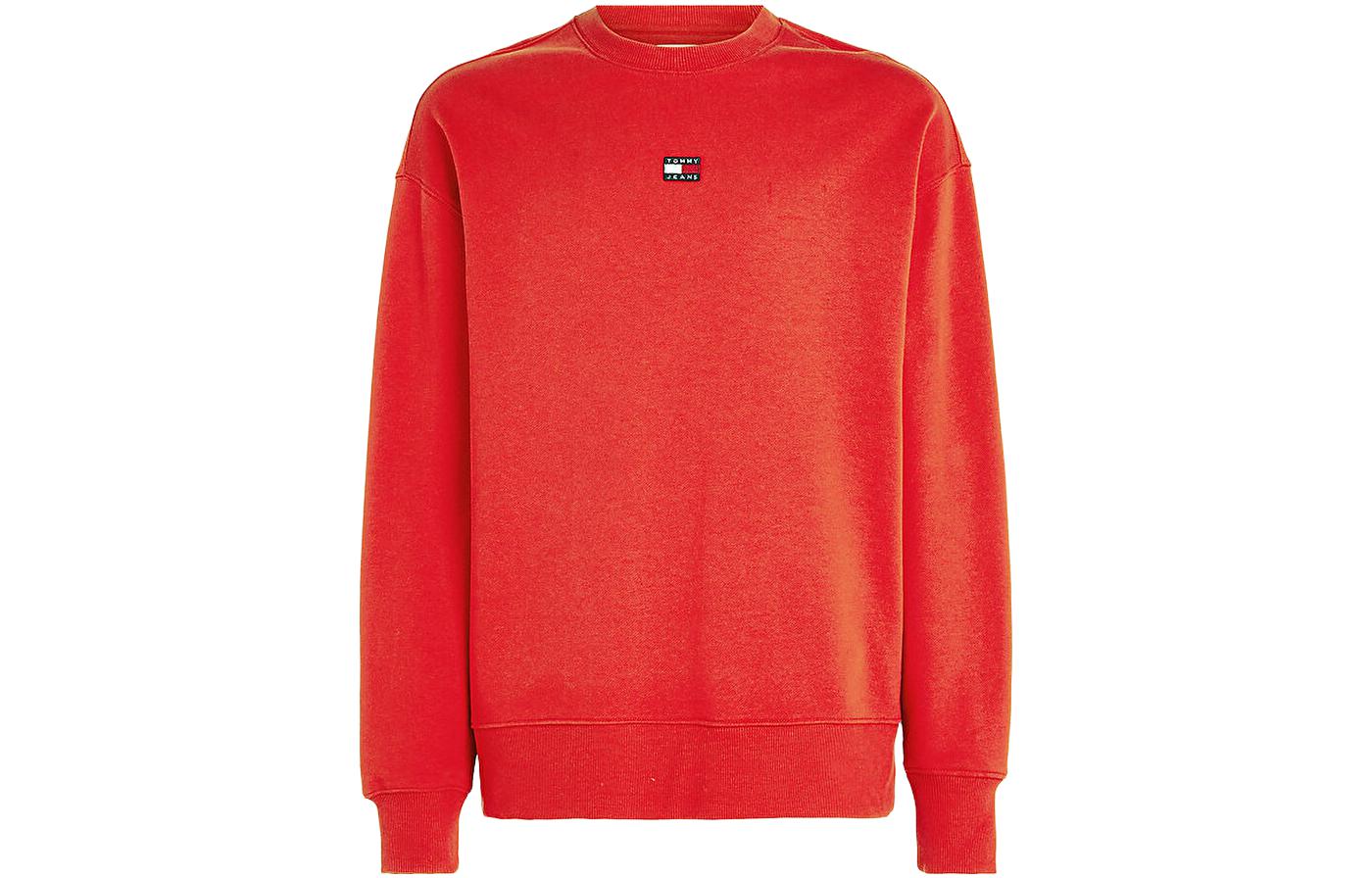 Tommy Hilfiger SS23 Logo Crewneck Long Sleeve Sweatshirt Red DM0DM16370-XNL