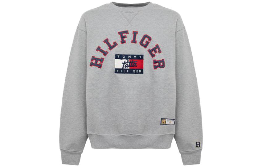 Tommy Hilfiger SS23 Logo Crewneck Pullover Sweatshirt Grey - DM0DM15949-PKH