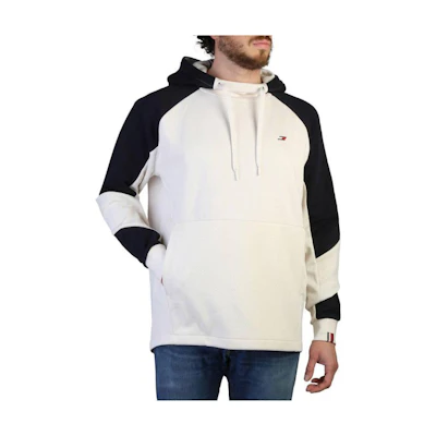 Tommy Hilfiger SS23 Logo Embroidered Colorblock Hoodie Black/White MW0MW30380-AC0