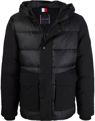 타미 힐피거 SS23 로고 자수 후드 패딩 재킷 블랙 MW0MW19623BDS Buy 타미 힐피거 SS23 로고 자수 후드 패딩 재킷 블랙 MW0MW19623BDS