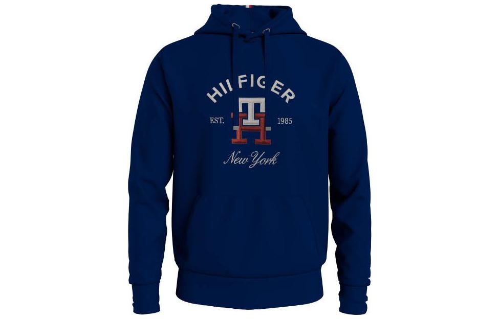 Tommy Hilfiger SS23 Logo Embroidered Hoodie - Navy Blue MW0MW30017-DW5