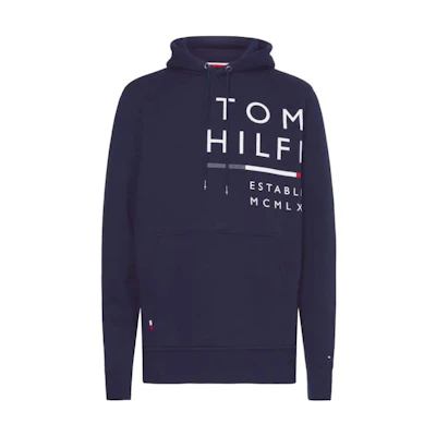 Tommy Hilfiger SS23 Logo Hoodie Navy Blue Long Sleeve MW0MW20119DW5