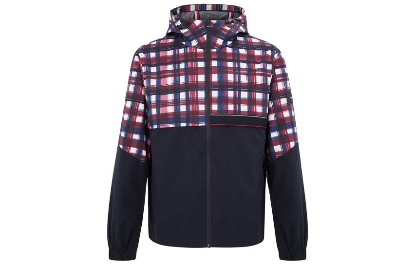 Tommy Hilfiger SS23 Logo Patchwork Plaid Hooded Jacket Multicolor MW0MW21119-0MT