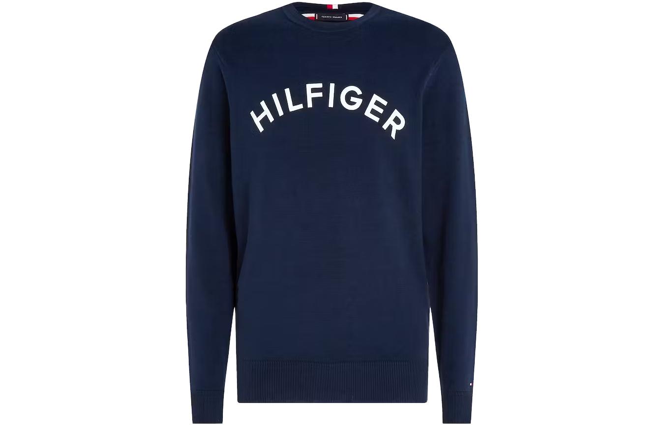 Tommy Hilfiger SS23 Logo Print Crewneck Sweatshirt Navy MW0MW31025-DW5
