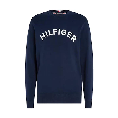 Tommy Hilfiger SS23 Logo Print Crewneck Sweatshirt Navy MW0MW31025-DW5