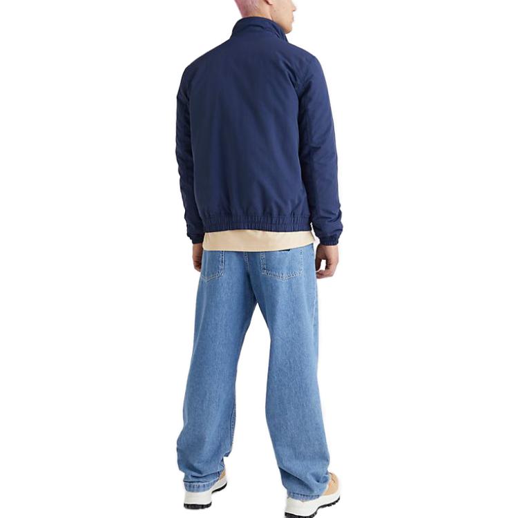 Tommy Hilfiger SS23 Logo Zip-Up Jacket Navy Blue Mens Long Sleeve Outerwear DM0DM14454-C87 圖 4