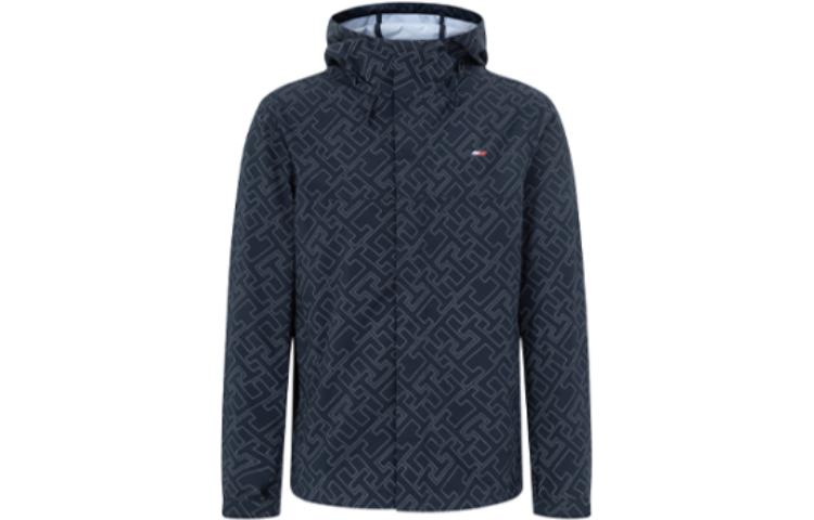 Tommy Hilfiger SS23 Navy All-Over Print Zip Hoodie Jacket Spring Summer MW0MW29024-DW5