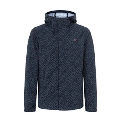 Tommy Hilfiger SS23 Navy All-Over Print Zip Hoodie Jacket Spring Summer MW0MW29024-DW5