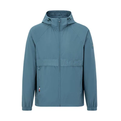 Tommy Hilfiger SS23 Solid Color Zip Hoodie Jacket - Blue Gray MW0MW29679-DAX