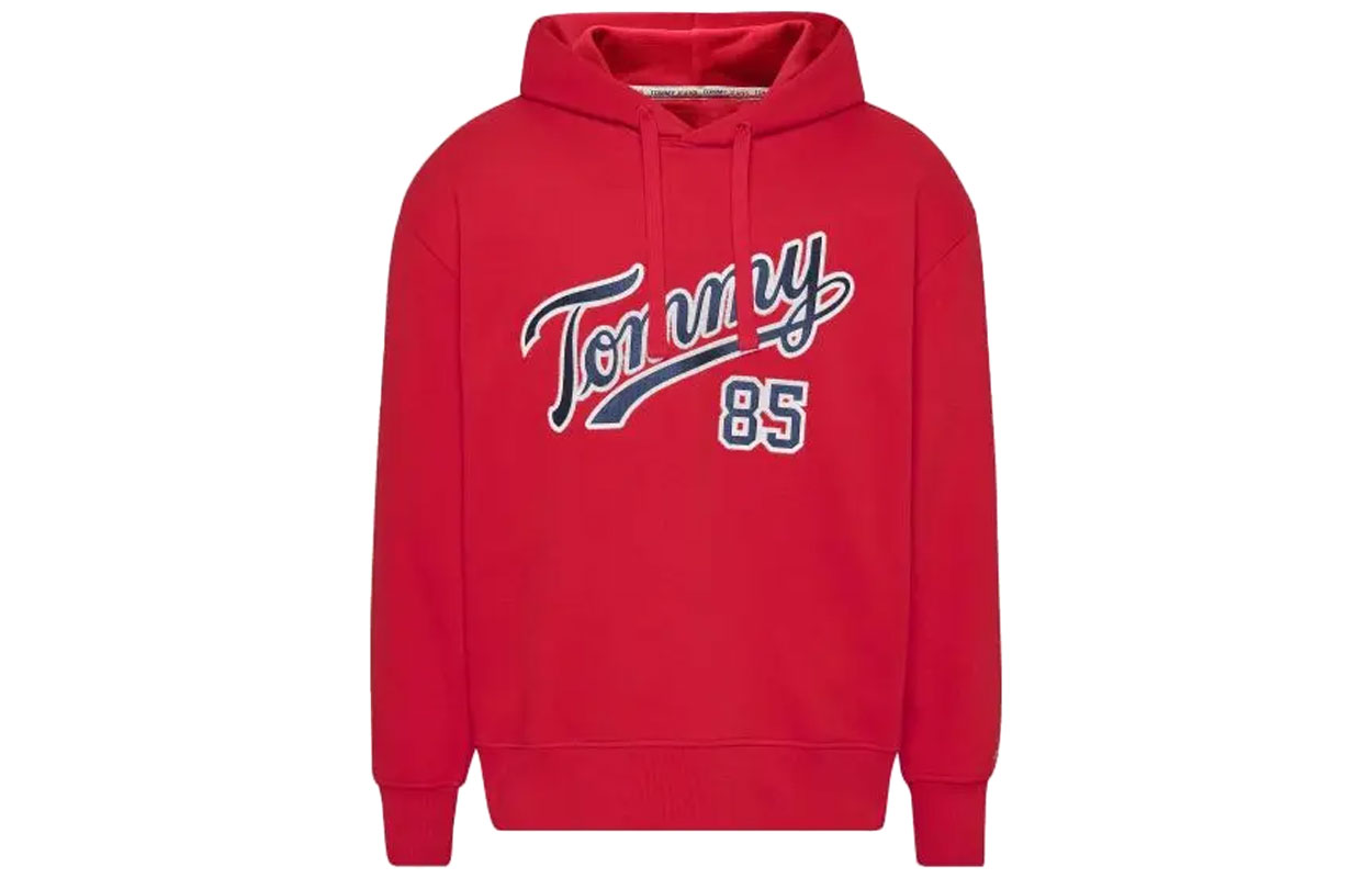 Tommy Hilfiger SS23 Solid Letter Print Sweatshirt Red DM0DM15711XNL